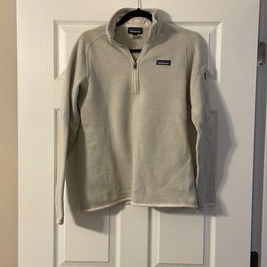 Patagonia Women's Better Sweater® 1/4-Zip Fleece in size large. Cream color